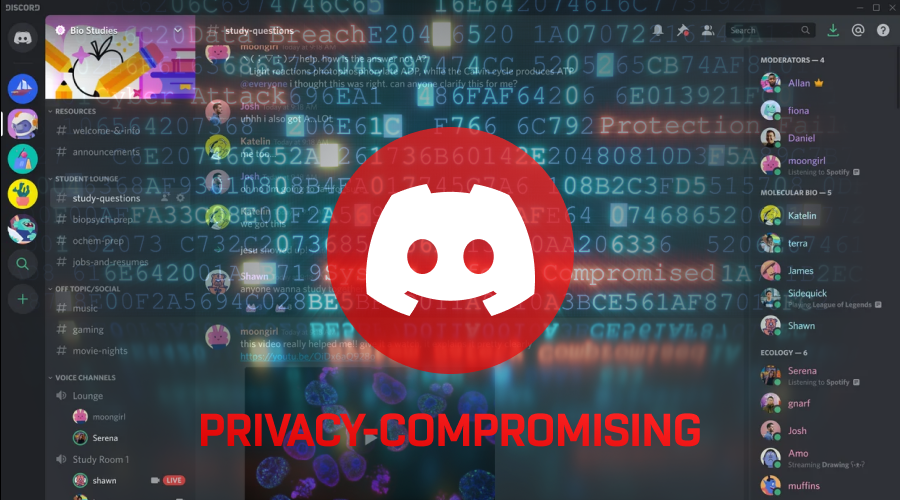 Explored in Discord: Indicators of Privacy-Compromising Acts